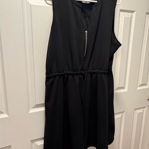 Maurices Black Mini Dress with Zipper Detail